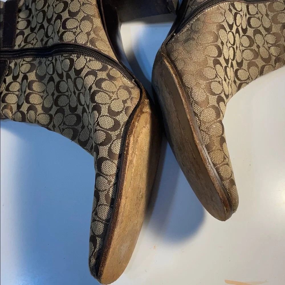 Coach Brown and Tan Ankle Boots - Picture 8 of 9